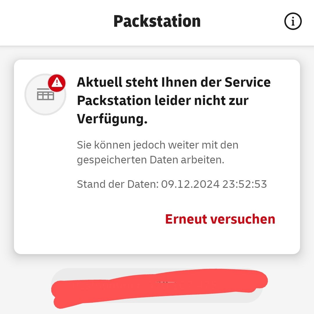 .<a href="/DHLPaket/">DHL Paket</a> wird schon wissen, warum sie keine Nachrichten mehr empfangen ... auf heise.de/news/DHL-Packs… steht, das Problem sei behoben. Fakt ist, dass aktuell gar nichts funktioniert: Tracking down, Packstationen im Arsch. Chat in App auch Murks. Wann wird das behoben?