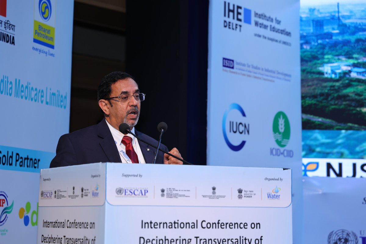 IndiaWaterFoun1's tweet photo. Said Dr. Uday Kelkar, MD, NJS Engineers India at a HLPD on Pathways To Decarbonization and Net Zero at the International Conference on Deciphering Transversality of Water- Energy-Environment Nexus on 5-6th December 2024 @DrAmbedkarInte2 #innovative #thinkling #NetZero #SDGs https://t.co/VBU0iwLxtN