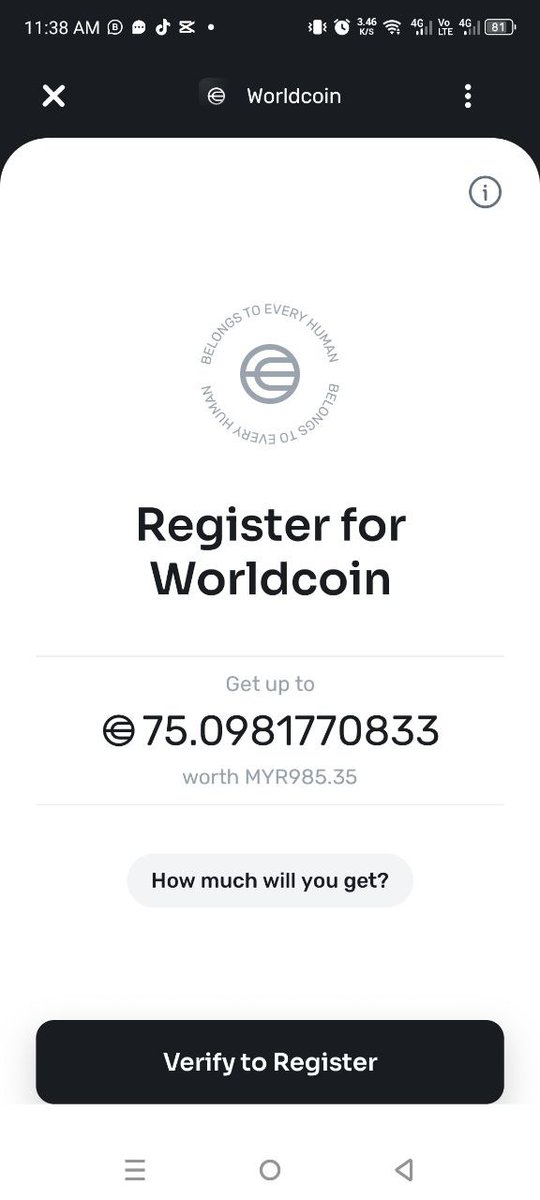 [RM1,000!] So ramai yang tanya pasal WORDLCOIN. Saya nak reply satu persatu pon letih. So today saya buatkan thread biar ramai dapat manfaat especially cara nak register dan withdraw.

*Check comment kita go thru 1 per 1 ya

#worldcoin #cararegisterworldcoin #worldcoinmalaysia