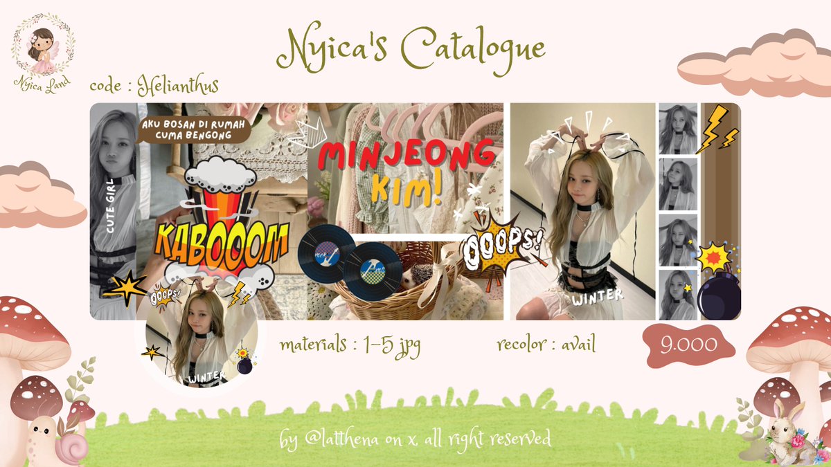 latthena's tweet photo. Help repost, tysm! ✨

HALLO GUSY! 🧚🏻‍♀️
Nyica mau ngenalin katalog baru Nyicaland nih namanya Helianthus &amp; Paperwhites! Kira-kira sudah aman belum ya? Kalau ada kesamaan dengan BA lain boleh DM aku ya. Tolong sayangi bunga cantikku. Timakaciii🌷✨

#zonauang
https://t.co/9Y7gUtQ3SM