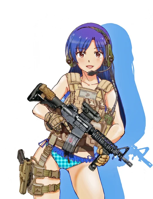 #AIは銃描けないからTLを銃持った絵で一杯にしようぜ おいらも銃は苦手です・・・