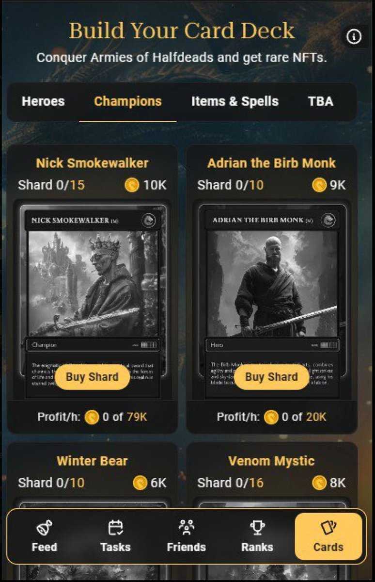 Nick 🏆 (@nicknftn) on Twitter photo 🔥Exciting News, Fam!🔥
I’ve just been added as a champion in <a href="/dragonzlandx/">Dragonz Land</a>, the fastest-growing Telegram mini-app!🐉💥
Backed by a $9M equity-only investment from Syndicate Capital, this game is on fire! Build your card deck, earn rewards, and battle it out with me💎
Claim 🔥Exciting News, Fam!🔥
I’ve just been added as a champion in <a href="/dragonzlandx/">Dragonz Land</a>, the fastest-growing Telegram mini-app!🐉💥
Backed by a $9M equity-only investment from Syndicate Capital, this game is on fire! Build your card deck, earn rewards, and battle it out with me💎
Claim