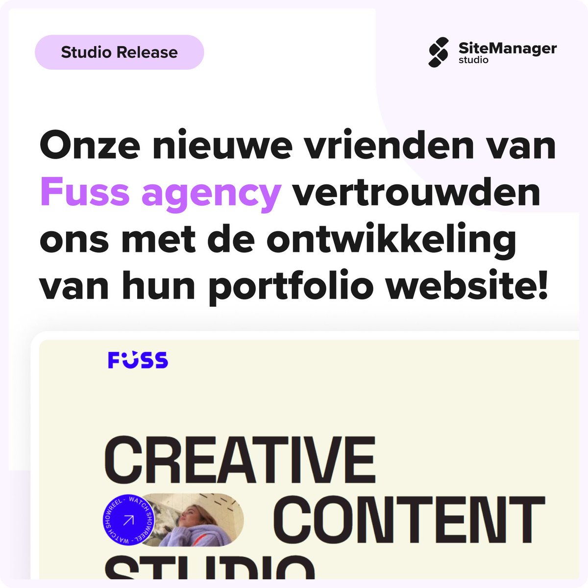 🖼️ Een portfolio op maat! 🖼️

Toen Fuss Agency besloot om hun eigen bedrijfswebsite te vernieuwen, wisten ze met een uniek en opvallend design hun creatieve geest te weerspiegelen. Wij mochten dit design realiseren!

#sitemanager #studiorelease
Lees er meer over in onze bio.
