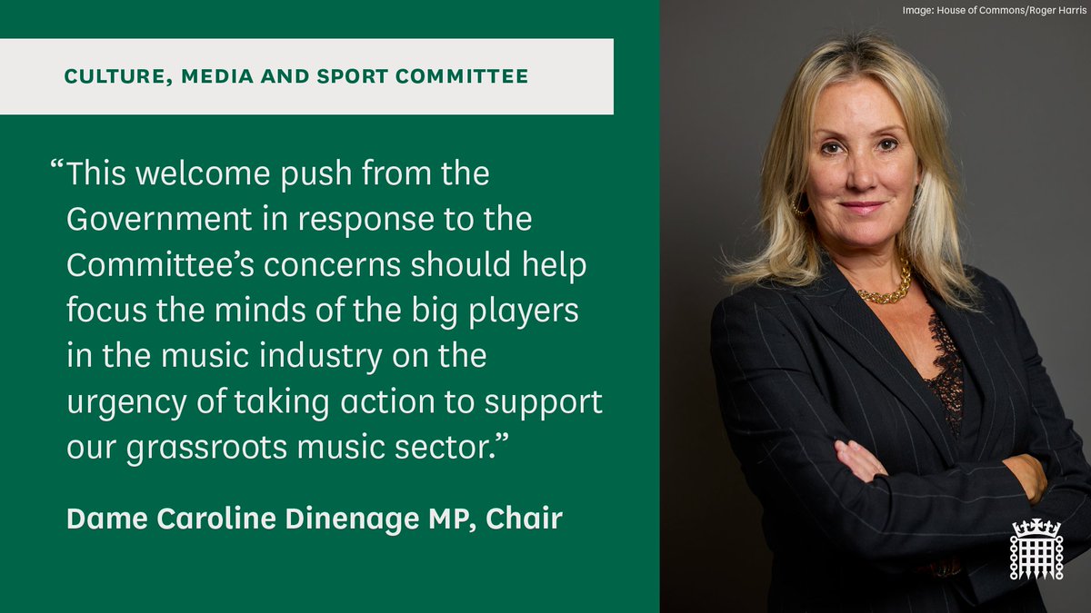 Culture, Media and Sport Committee (@commonscms) on Twitter photo Our Chair <a href="/cj_dinenage/">Caroline Dinenage MP</a> has welcomed the news, but has reiterated that we will continue to keep a very close eye on progress. Our Chair <a href="/cj_dinenage/">Caroline Dinenage MP</a> has welcomed the news, but has reiterated that we will continue to keep a very close eye on progress.