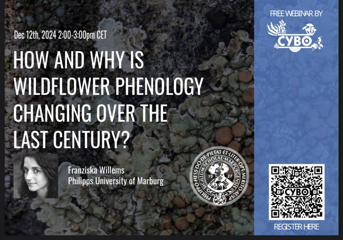 Franziska Willems will talk about wildflower phenology changing over the past century in our last webinar of 2024. Don’t miss it!