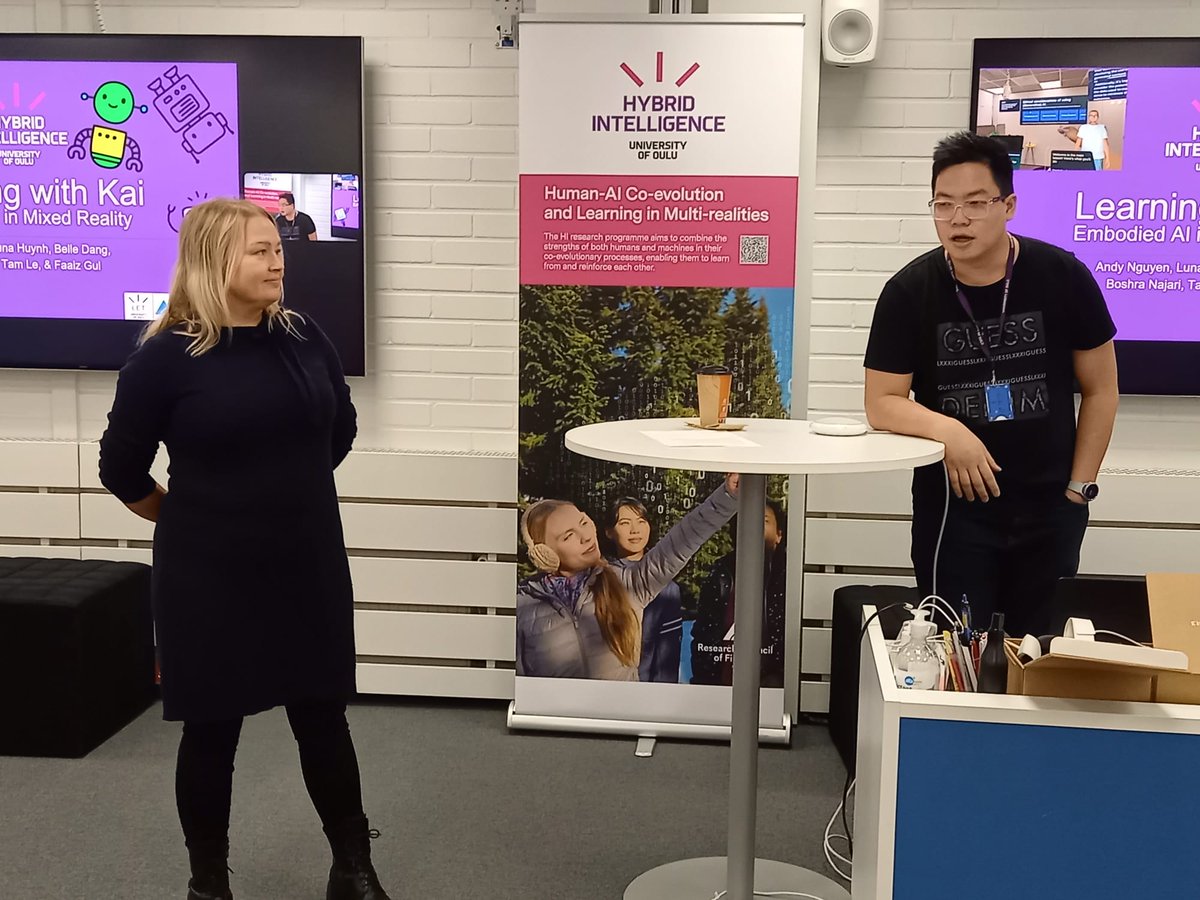 OuluHi's tweet photo. Last week at HI Data Forum, @UniOulu  we learned from inspiring presentations and hands-on sessions how Virtual Reality application serves as a powerful research tool in human interaction. Peresenting HI researchers @sari_pramila  #healthcare and  @AndyNguyenXAIED #education🔍 https://t.co/xZhmUTX54U
