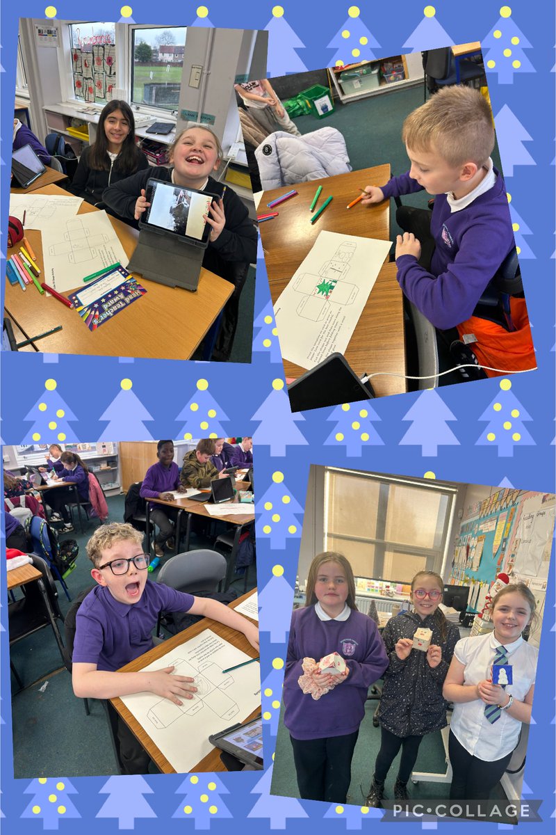 3D shape presents 🎁
We used our prior knowledge about the net of a cube and designed and created our own present boxes. 
The end result looked fantastic 🥰