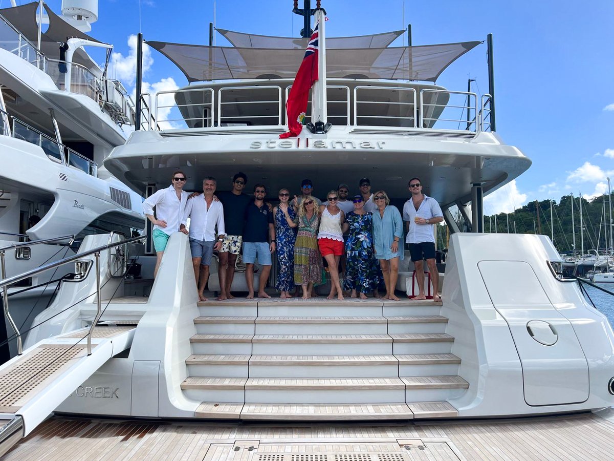 WestNautical's tweet photo. A big thank you to all of our wonderful guests that joined us for a day cruise on board award-winning Cantiere delle Marche Stellamar post @Antiguayacht🛥️🏝️
We hope you enjoyed it as much as we did.
📧 Charter@westnautical.com
#yachts #stellamar #caribbean #antigua https://t.co/b0Kswu9pIc