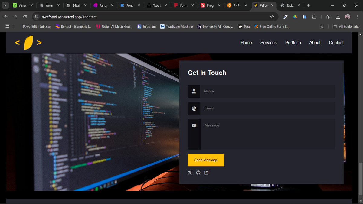 wilsonnwafor_'s tweet photo. Day 30/30 of the CodeFlexChallenge! 🎉

I wrapped up by building a sleek mini portfolio showcasing the projects we've created throughout the challenge. Take a look and let me know what you think!

Check it out here 👇:
https://t.co/LD9VsrYxn4

#codeflex2024
@Codeflexng https://t.co/sqRRz5ZBT3