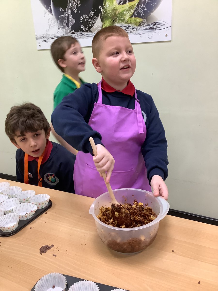 Baking club made Rudolph cornflake cakes last week.
