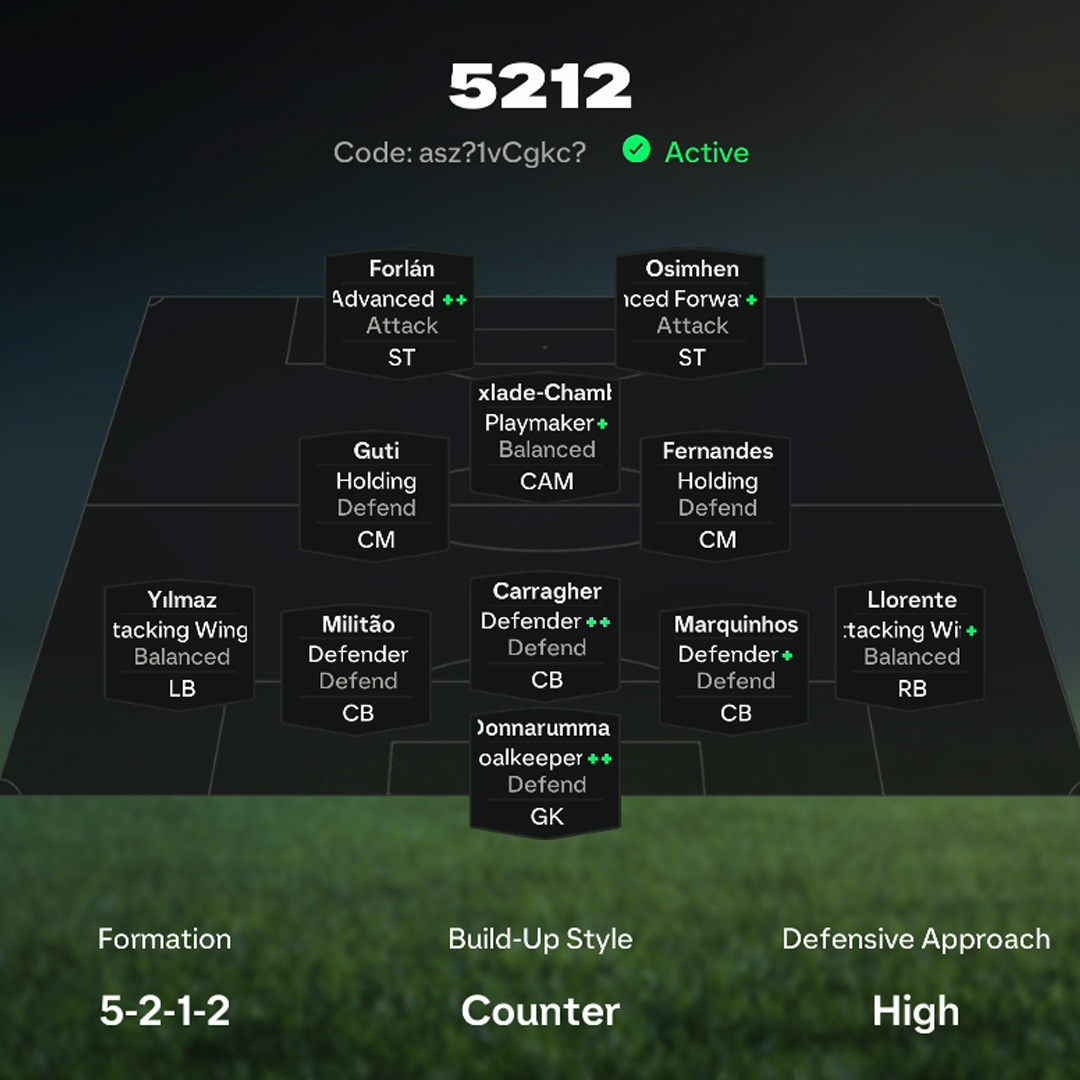 Kimpembro's tweet photo. Ultimate/Legendary Squad Battles Formation

I have been getting 29/30k a week on two accounts using this

Its easy to defend in, and easy to score in. I am scoring 5 goals a game most games, so if youre strugging vs the AI use this

PS. Don't use this online it STINKS 😬