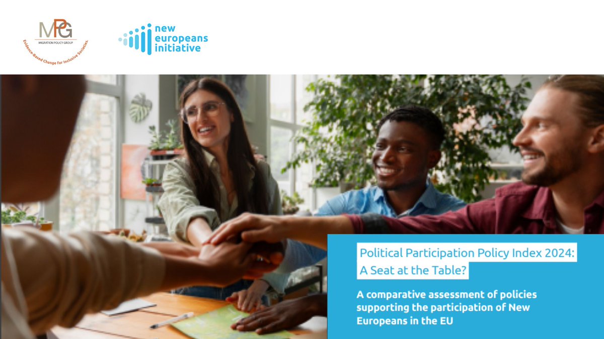 📢 Just launched: The Political Participation Policy Index 2024! 🌍

This report ranks EU countries on fostering migrant political participation &amp; highlights gaps in voting rights, citizenship, &amp; civic engagement.

Read more : bit.ly/4f8Fmr1  #InclusiveDemocracy
