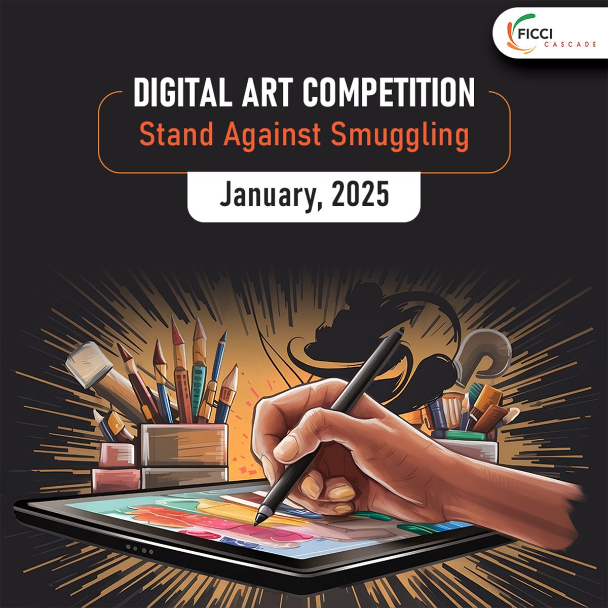 Cascadeglobal's tweet photo. Unleash your creativity for a cause!
Participate in the FICCI CASCADE Digital Art Competition and help raise awareness against illicit trade.
#AntiSmugglingDay24 #BeACASCADER
Participants can send their entries at cascade@ficci.com https://t.co/15aEYBWIW6