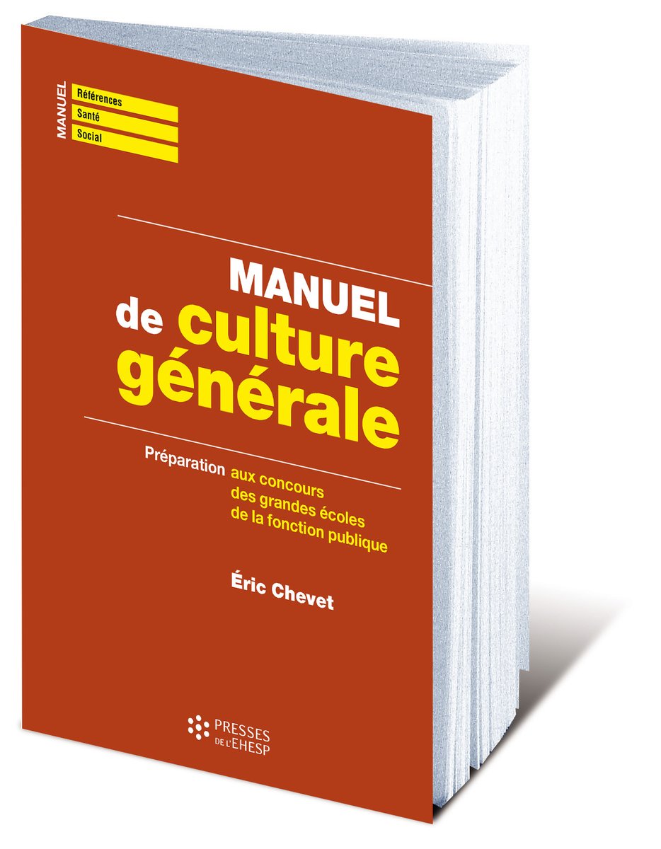 𝗠𝗮𝗻𝘂𝗲𝗹 𝗱𝗲 𝗰𝘂𝗹𝘁𝘂𝗿𝗲 𝗴𝗲́𝗻𝗲́𝗿𝗮𝗹𝗲 par Éric Chevet
💡 Vous êtes étudiant en préparation de concours ou tout simplement curieux, ce manuel de culture G est l'outil indispensable et idéal ! 
#Concours #Étudiants #CultureGénérale #FonctionPublique