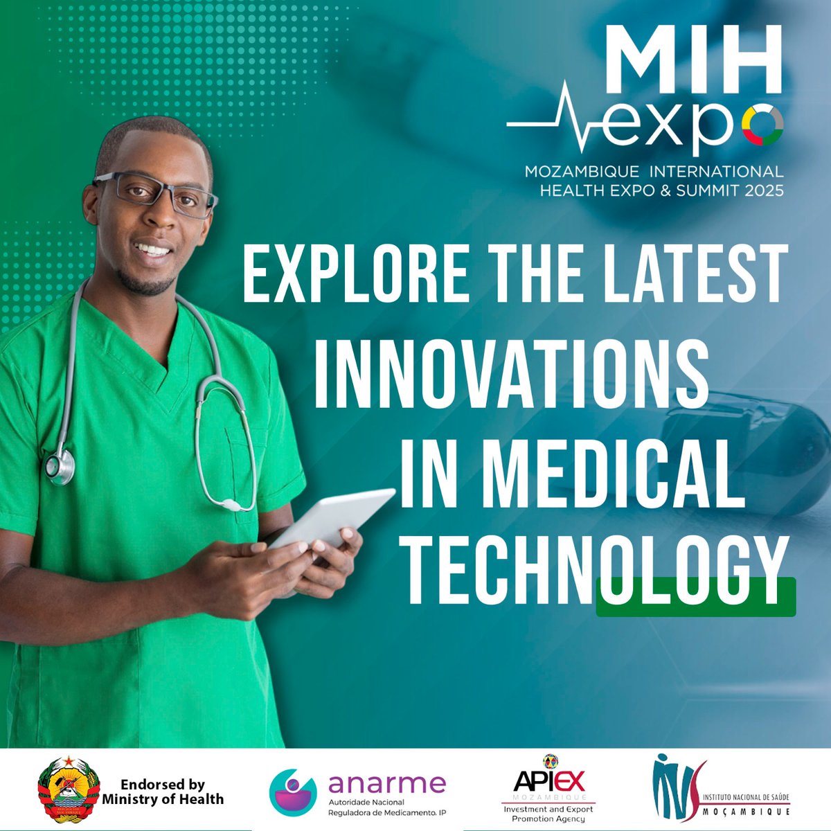 MIHExpo's tweet photo. Explore the latest innovations in medical technology, pharmaceuticals,  and healthcare solutions. Learn more at https://t.co/urBIq9ZNbF  #healthcare #innovation #Mozambique #MIH2025 #HealthInnovationAfrica #MIHExpo #healthcare #Mozambique #Maputo #ANARME https://t.co/HTGiOnmvXv