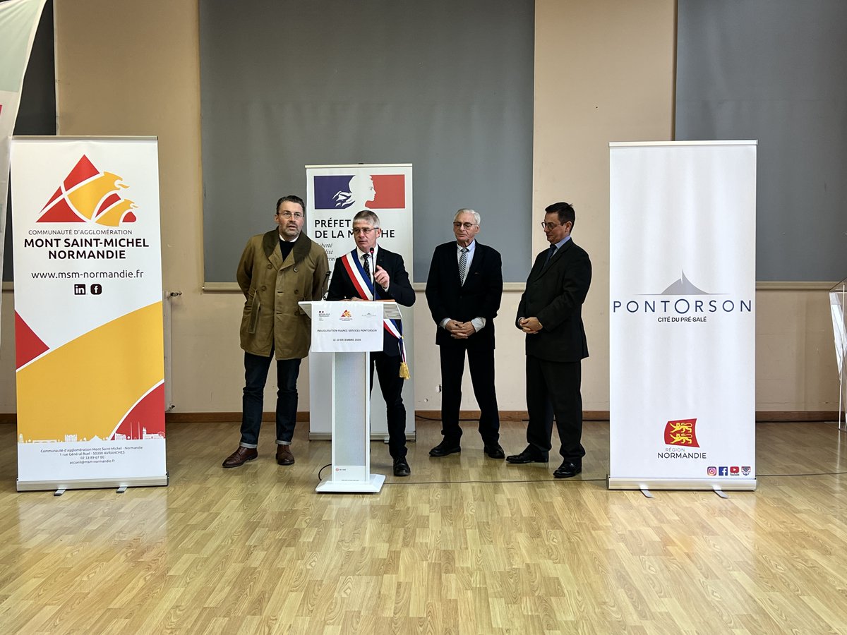 La commune de Pontorson célèbre ce matin deux inaugurations : Son espace France services et son intégration dans les nouveaux locaux d'accueil dans la mairie. La Caf de la Manche, partenaire de ce projet, a assisté avec grand plaisir, à la découverte de ses aménagements.