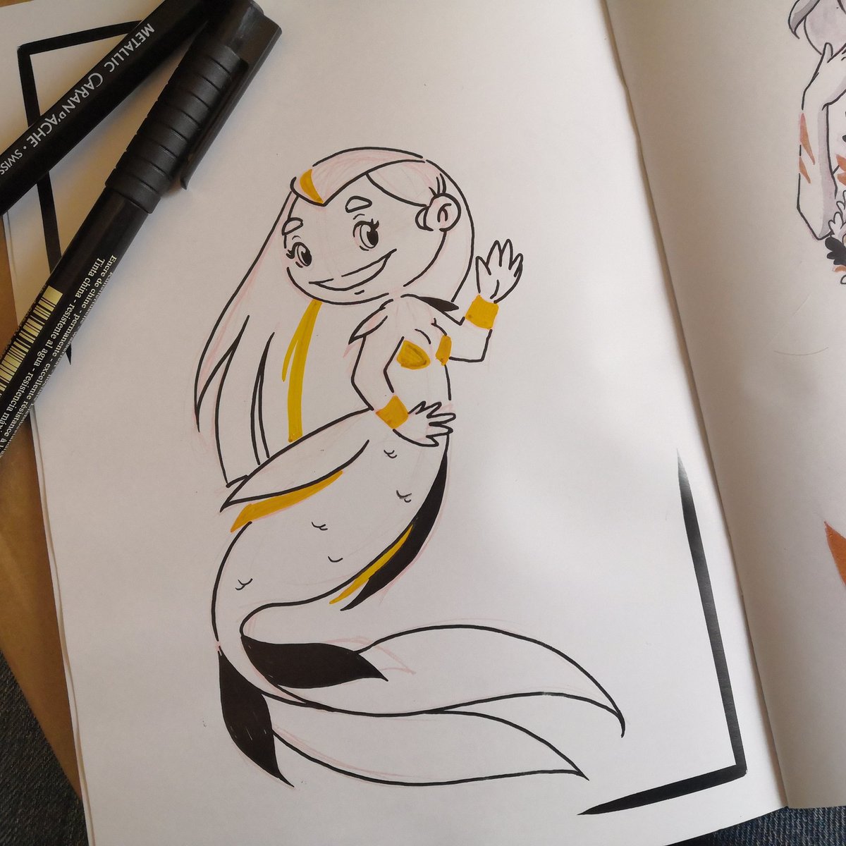 Hibi_'s tweet photo. Maintenant que le #artbook est là, place aux #dedicaces 🥰

#hibi #Diy #crowfunding #Ulule #mermay2024 #ink #traditionalart #artist #art #artistoninstagram https://t.co/v0fx2wmdWY