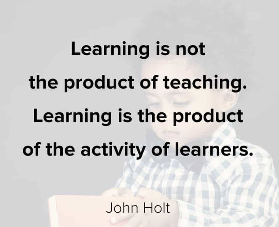 Learning is not the product of teaching.

Learning is the product of the activity of learners.

#education #teachers #leadership #autism #sped