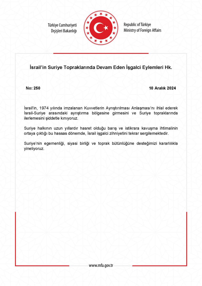 TC_Disisleri's tweet photo. İsrail’in Suriye Topraklarında Devam Eden İşgalci Eylemleri Hk. https://t.co/mxgMyOWVi2 https://t.co/2AjGdf23N4