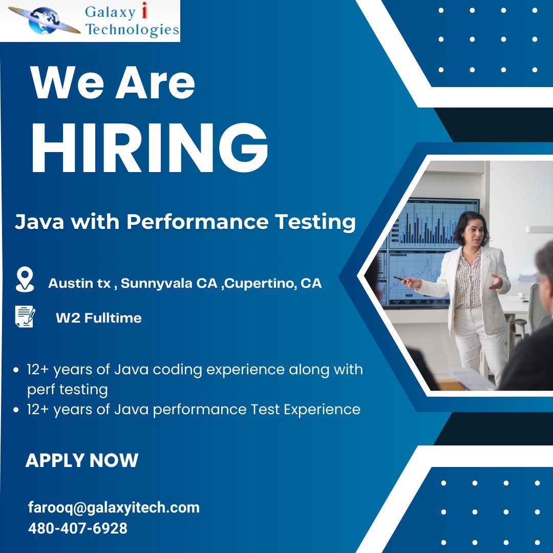galaxyitech123's tweet image. Galaxy I Technologies is looking for Java with Performance Testing in Austin Tx, Sunnyvale CA, Cupertino, CA

Website: lnkd.in/gmqBQ7cS.

#peformancetesting #loadrunner #appdynamics #dynatrace #testing #neoload #learning #jmeter #engineering #test #engineeringexcellence