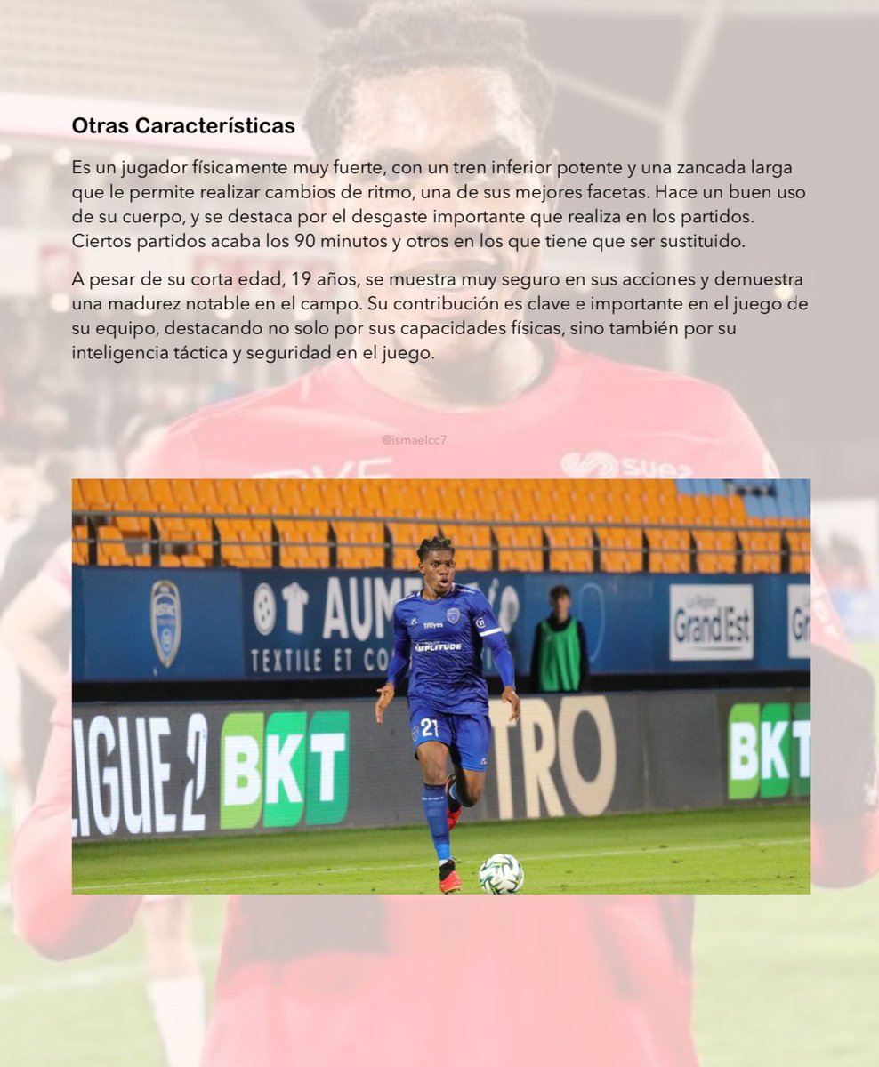 Ismaelcc7's tweet photo. Uno de los jugadores más diferenciales de la #Ligue2 en el 1vs1. Fuerte físicamente y nada fácil de parar. Actual jugador del #EstacTroyes.
-Cyriaque Irié (2005) 🇨🇮🇧🇫
#Scouting #Afroradar #Análisis #TeamESTAC @albertoowono https://t.co/cWylmIYo5n