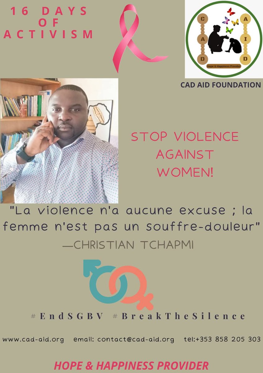 AidCad's tweet photo. 🌍 INTERNATIONAL HUMAN RIGHTS DAY | CLOSURE OF THE 16 DAYS OF ACTIVISM 🎗️♀️♂️ 🌍

Today, December 10, marks the end of the 16 Days of Activism Against Gender-Based Violence, coinciding with International Human Rights Day. 
@AU_CIEFFA @MambouCarine @alainfoka2005 @Claudy_Siar https://t.co/HKNE1kQIT2