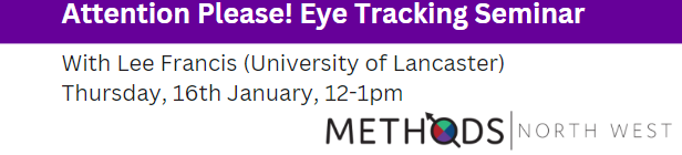 Methods North West (@methodsnw) on Twitter photo Our next online Lunchtime Session will be on Thursday, the 16th of January (12pm - 1pm), where we're joined by Lee Francis from <a href="/LancasterManage/">Lancaster University Management School</a>.
Find out more and sign up here: eventbrite.co.uk/e/attention-pl… Our next online Lunchtime Session will be on Thursday, the 16th of January (12pm - 1pm), where we're joined by Lee Francis from <a href="/LancasterManage/">Lancaster University Management School</a>.
Find out more and sign up here: eventbrite.co.uk/e/attention-pl…