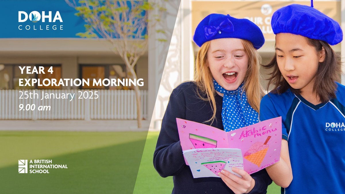 DohaCollege's tweet photo. Did you know that Year 4 is the most significant point of expansion at DC Primary?

For more information, join an exciting exploration morning at our campus. To register, click: https://t.co/Bg8Pjloz0H

Come and experience the DC Difference!

https://t.co/WJ5yFNG6jk https://t.co/0JjYdiDtyx