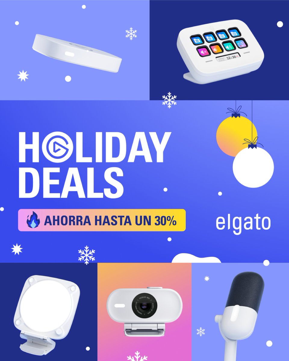¿Año NuEvO? ¿Neo? ¡Claro! 😜

Ahorra hasta un 30% en productos Neo. 🎁

Ya es navidad en Elgato
Micrófonos, cámaras web, luces y más - en oferta:

e.lga.to/s/holiday-gift…