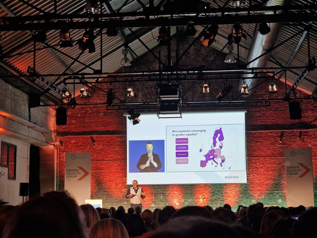 Excited to join the Gender Equality Forum today and tomorrow! Looking forward to engaging with youth with <a href="/eurofound/">Eurofound</a> on advancing gender equality and discuss results of <a href="/mapineq/">Mapineq</a>. Let's inspire change together! #EGEF2024  <a href="/eige_eu/">EIGE</a>