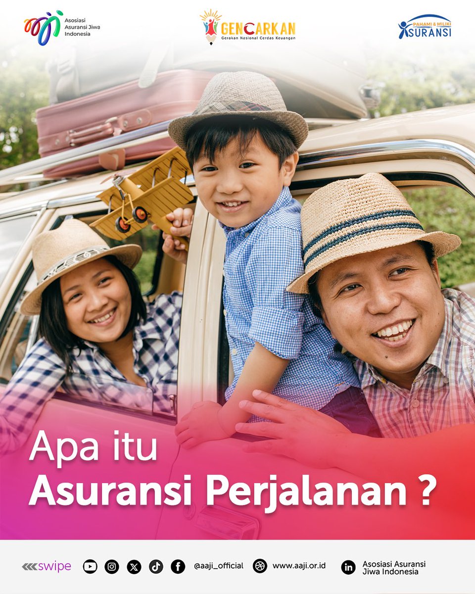 aaji_official's tweet photo. Ada asuransi yang bisa jaga kenyamanan liburan mu ⁉️ Yuk intip apa itu asuransi perjalanan ☺️

#pahamidanmilikiasuransi #transformasidankolaborasi #asuransijiwa https://t.co/TZ8r4cr6vQ