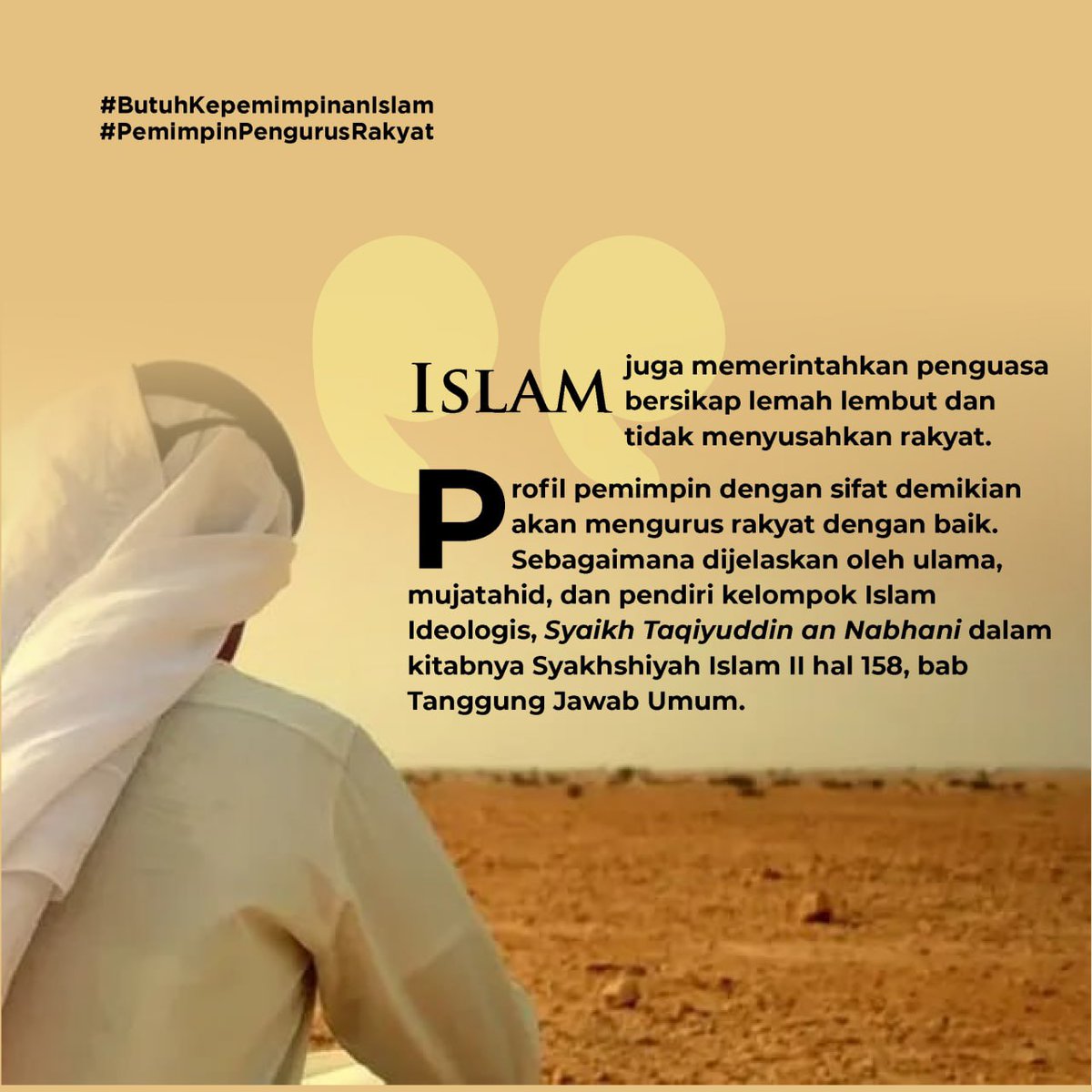 smariah03_'s tweet photo. #PemimpinPengurusRakyat
#ButuhKepemimpinanIslam https://t.co/wPvbBcOBcn