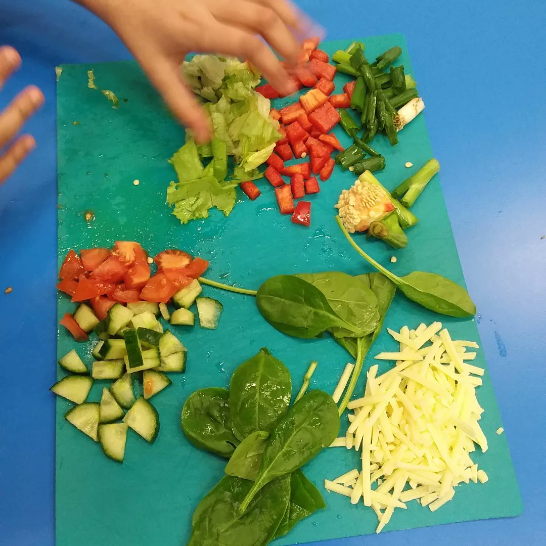 Last week at Moorside primary we made a Salad box and a Trifle