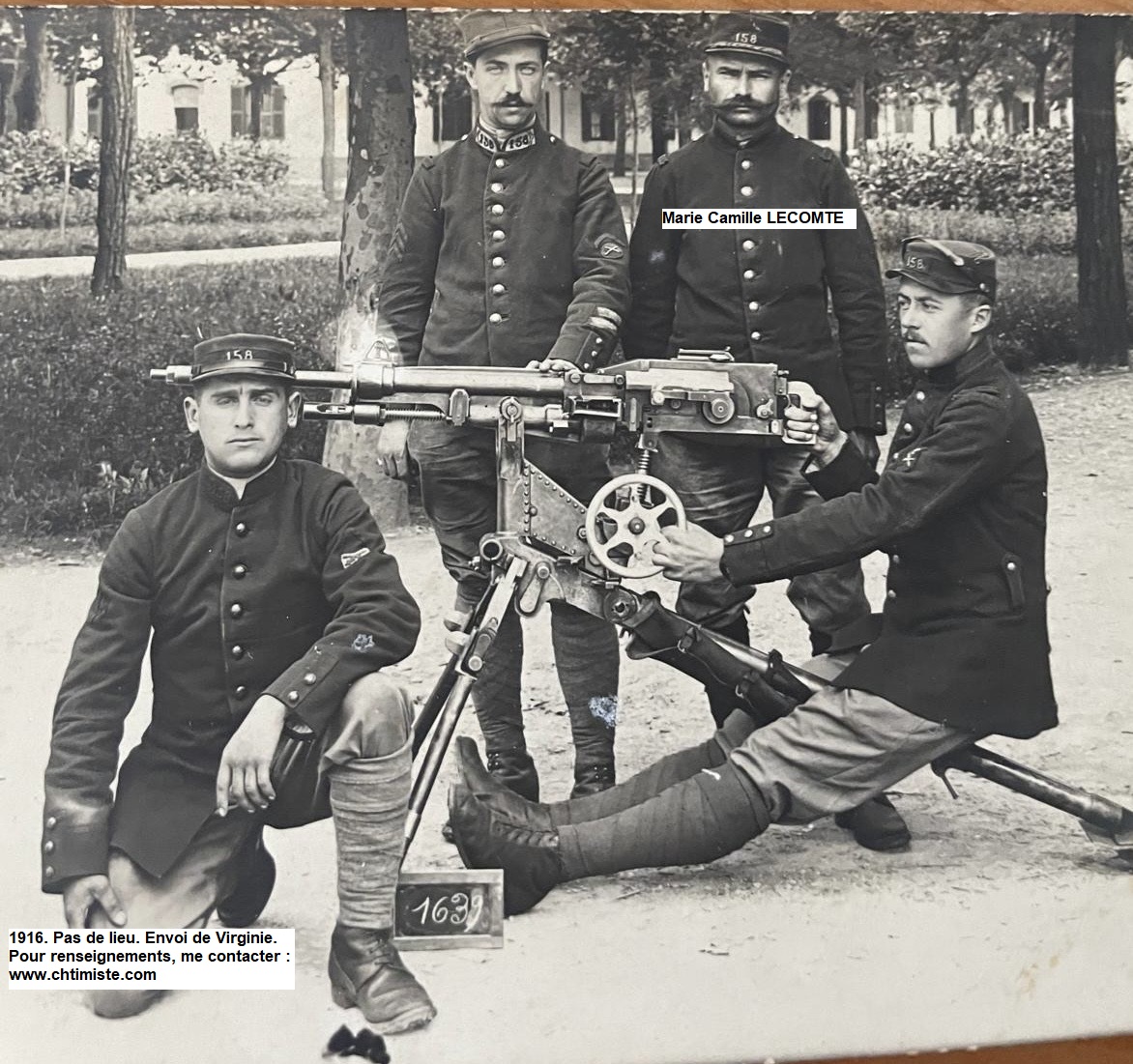 Le_Chtimiste's tweet photo. Marie Camille LECOMTE mitrailleur au 158ème régiment d'infanterie. Carte datée du 11 août 1916. - - Merci à Virginie #Chtimiste #158eRI https://t.co/33CtdUpVxN