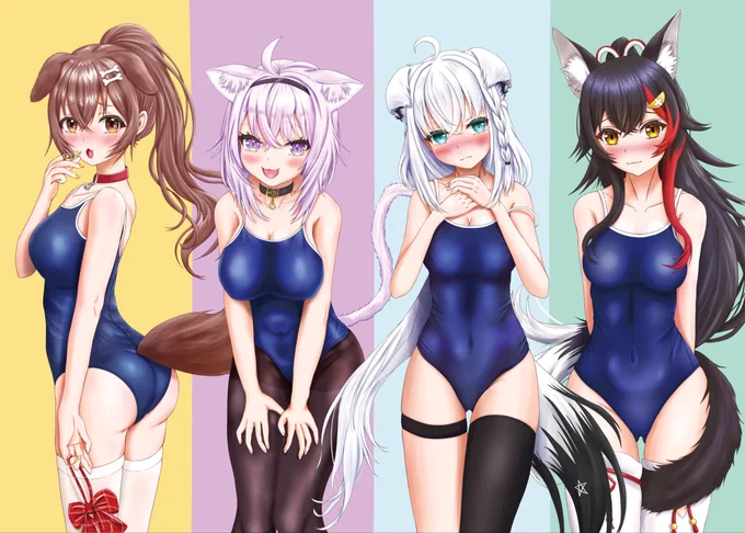 スク水ゲーマーズ٩( 'ω' )و #今年も残りわずかなので今年一番ぶっ刺さった絵を自分で言う 