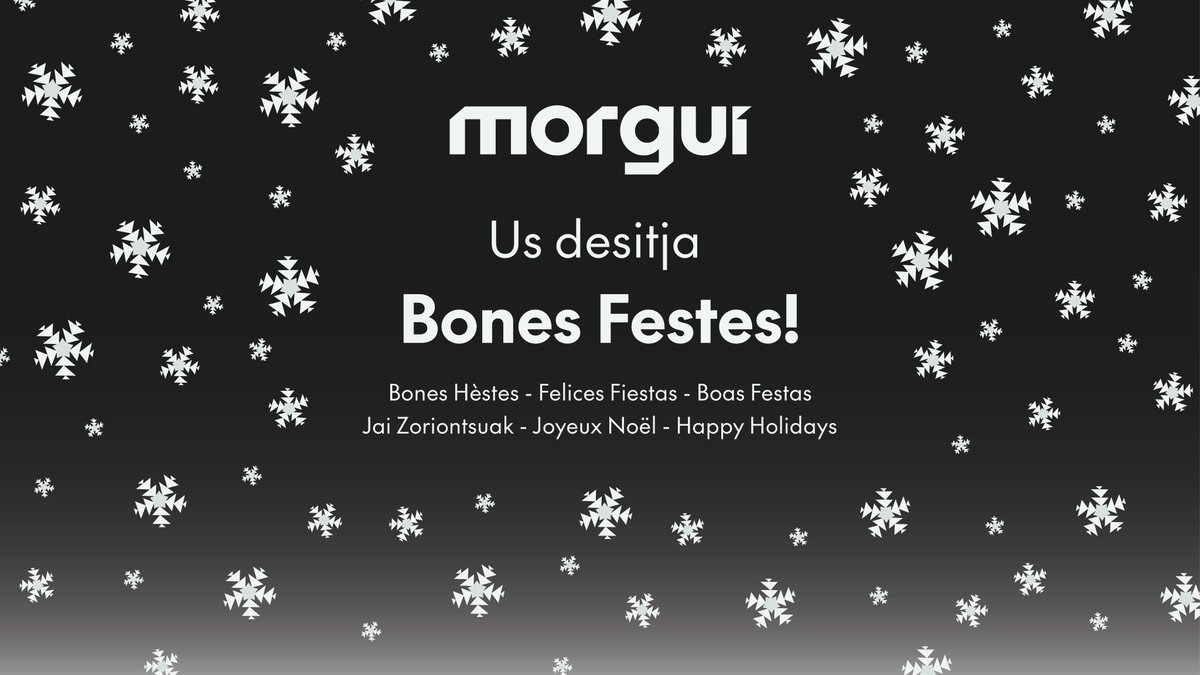 🎄 L'equip de Morgui us desitja molt bones festes! Us desitgem molta salut i sort per l'any 2025!🍀
🎄 El equipo de Morgui os desea felices fiestas! Os deseamos mucha salud y suerte para el año 2025!🍀