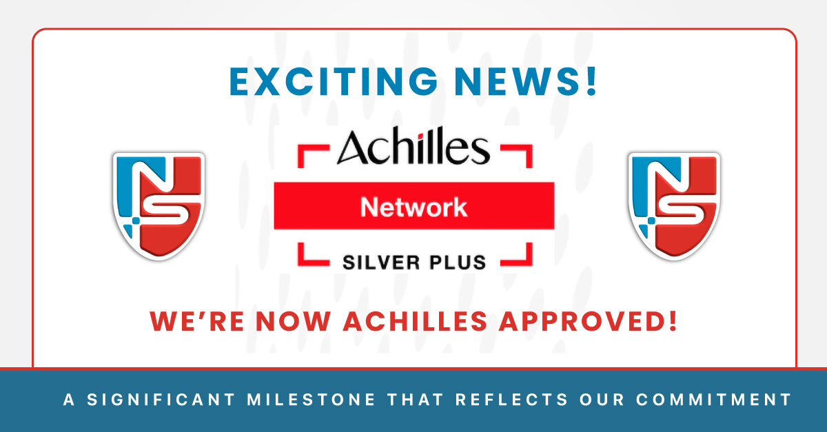 𝗘𝘅𝗰𝗶𝘁𝗶𝗻𝗴 𝗡𝗲𝘄𝘀! 𝗪𝗲’𝗿𝗲 𝗡𝗼𝘄 𝗔𝗰𝗵𝗶𝗹𝗹𝗲𝘀 𝗔𝗽𝗽𝗿𝗼𝘃𝗲𝗱! 

We’re proud to announce that both our Physical Security and Electronic Security divisions have achieved Achilles Approval!

#AchillesApproved #CommitmentToExcellence #QualityAndSafety #NSL247