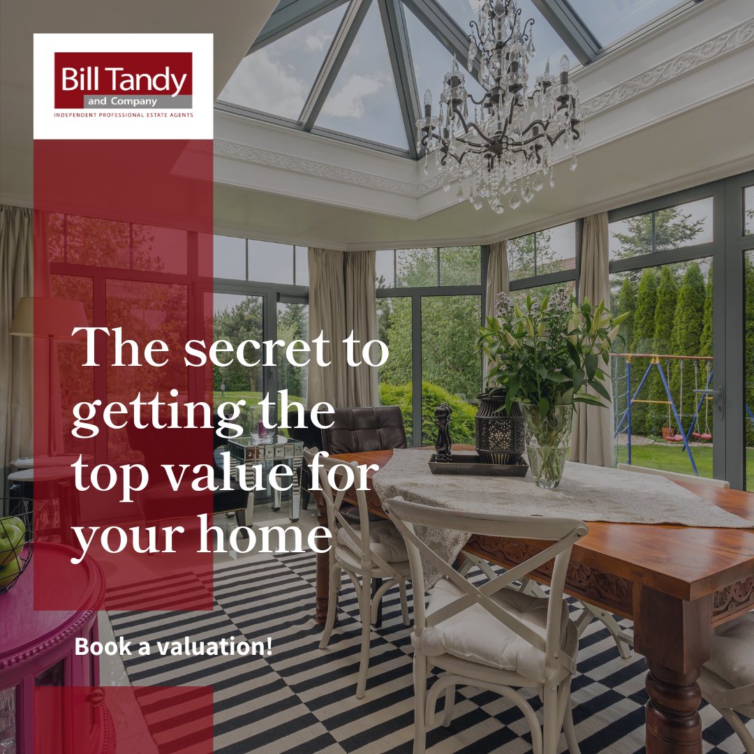 Want to get top value for your home? It starts with a professional valuation. Our expert team will give you an accurate assessment, helping you maximize your sale price!

Book your free valuation today: billtandy.co.uk/request-a-valu…