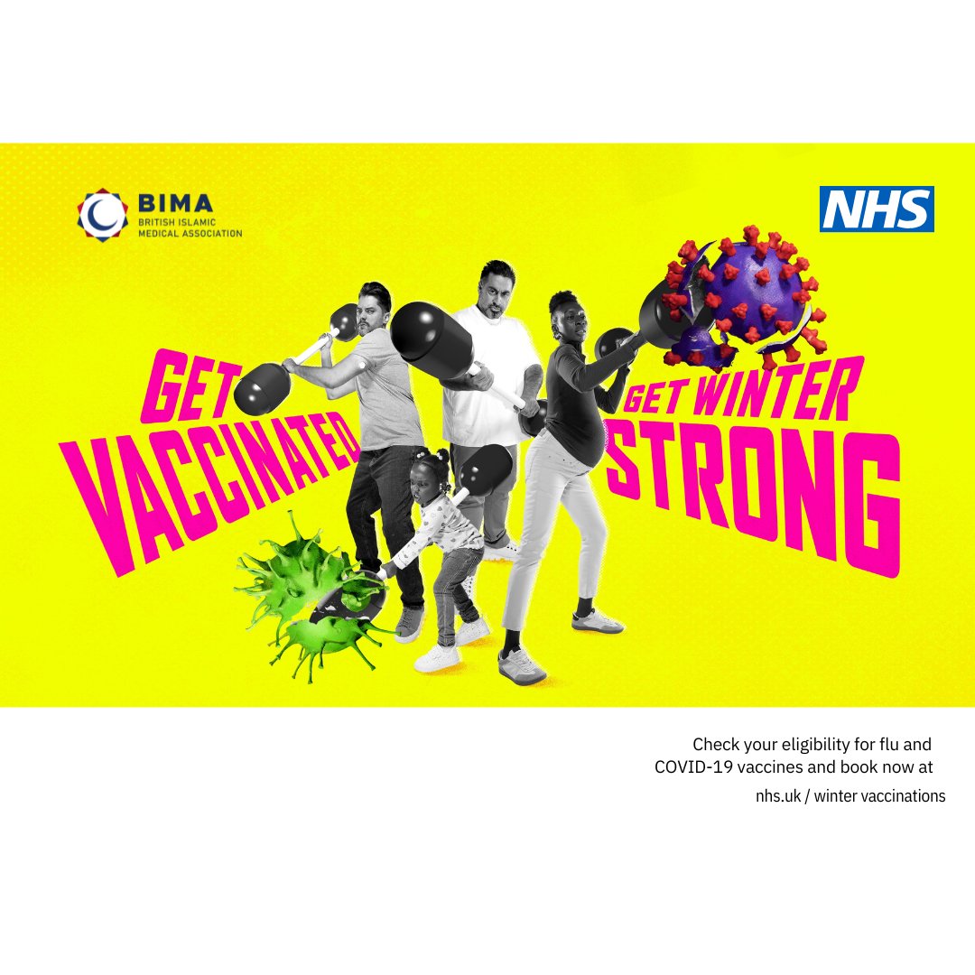 The UK Health Security Agency (UKHSA) and British Islamic Medical Association (BIMA) are urging members of the Muslim community to prioritise their flu and COVID-19 vaccinations to help boost their immunity against winter viruses.

Find out more here: eu1.hubs.ly/H0fg8bL0