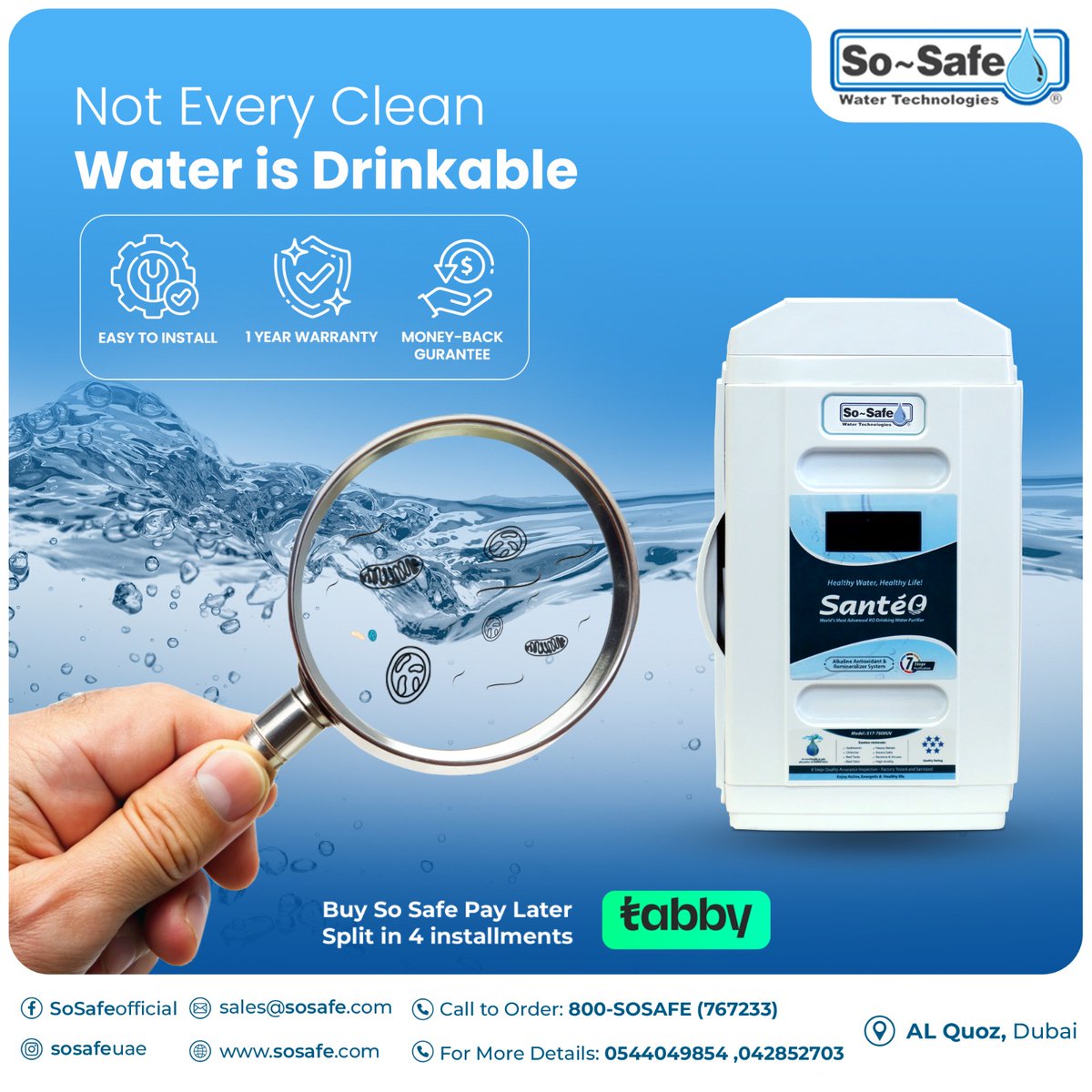 sosafeuae's tweet photo. Prioritize your well-being with our advanced water purifiers, ensuring pure, safe drinking water. Make a lasting commitment to a healthier future, as we believe your well-being deserves nothing but the best. https://t.co/Rb9zQvUaLt