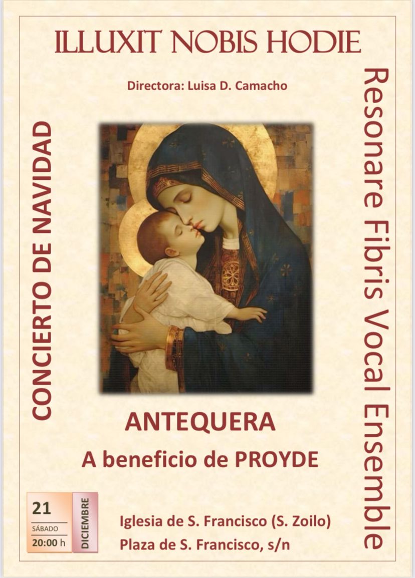 proydeand's tweet image. El próximo 21 de diciembre si eres de Antequera o alrededores no puedes perderte el 🎵Concierto de Navidad de @Resonare 🤩 en beneficio de nuestra entidad @PROYDE ¡La música y la solidaridad van de la mano!🌍🙏 #ConciertoNavidad #Antequera @lasallevirlecha @LaSalleSFJ_ATQ