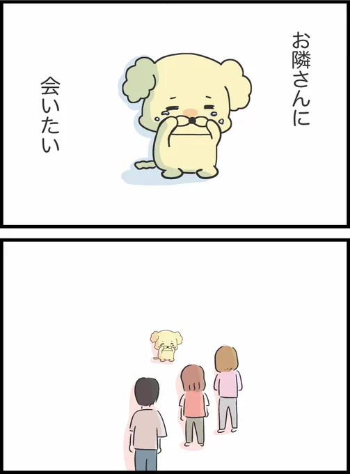 お隣さんの息子夫婦がきて、わんぷーは別の場所へ行くこととなる…

【5】1匹のわんこの物語
#わんぷー 