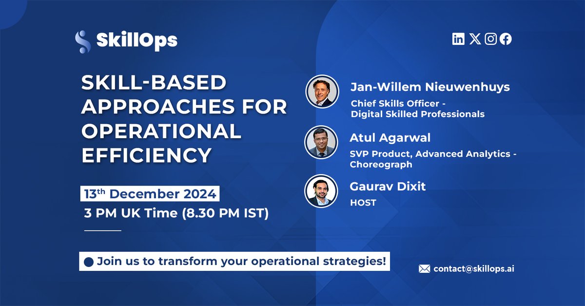 skillops_ai's tweet photo. Join Us for an Exclusive Webinar!

"Skill-based approach for operational efficiency"

#skillops #capacityplanning #ai #projectmanagement #resourcemanagement #teamskills #operationalefficiency #skillgap #workforceplanning #businessgrowth #planning #skillmanagement #skillfirst https://t.co/IQpkO1N7yL