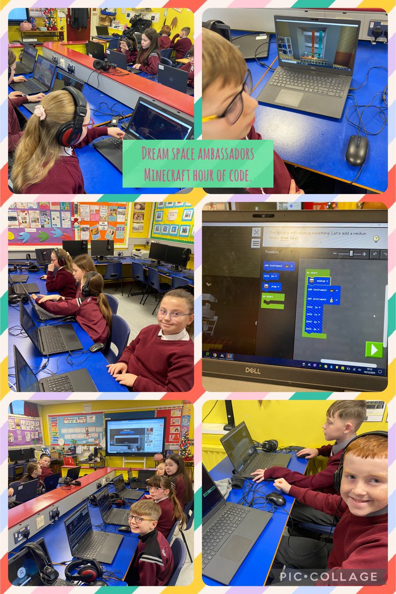 Another great session this morning for our Dream Space Ambassadors! They worked methodically on their Minecraft Hour of Code. Thank you <a href="/MattyD_Edu/">Matty Davidson</a>  and <a href="/NeeveHyland/">Neeve Hyland</a> 👏🏼<a href="/MS_eduIRL/">Microsoft Education Ireland</a>