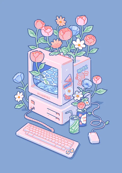 #今年も残りわずかなので今年一番ぶっ刺さった絵を自分で言うやっぱりレトロな電子機器好きです… 