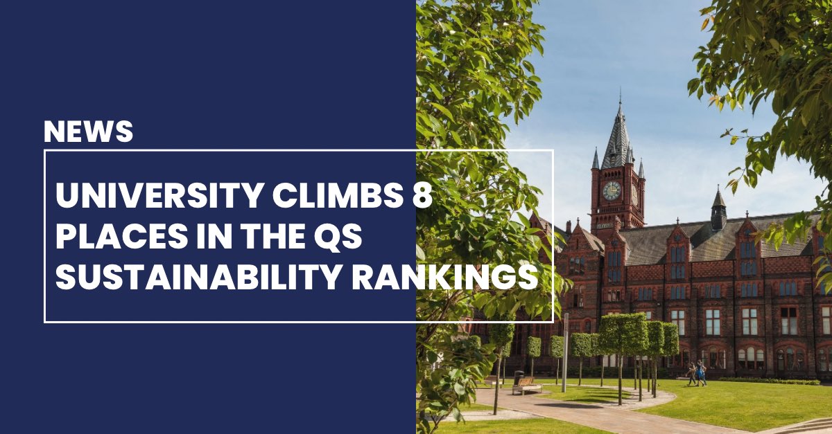 Exciting news! ✨ 

 <a href="/LivUni/">University of Liverpool</a> has risen 8 places in the 2025 QS Sustainability Rankings, now 42nd globally &amp; 16th in the UK! 👏 

This achievement reflects our commitment to driving positive environmental &amp; social impact. 💚 

news.liverpool.ac.uk/2024/12/10/uni…