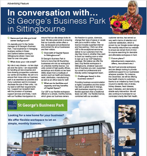 StGeorgesMgr's tweet photo. If you know me, you will know that I don't like being under the spotlight! But check out article about me and my business park on p34 of Thinking Business magazine from @InvictaChamber > https://t.co/2JeD9mlaIj

If you're interested in #workspace, please call on 01795 432 605. https://t.co/qc7wkrfR85