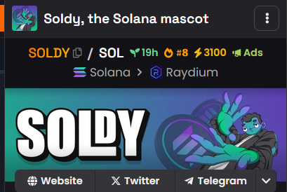 Soldy, the Solana mascot tweet media