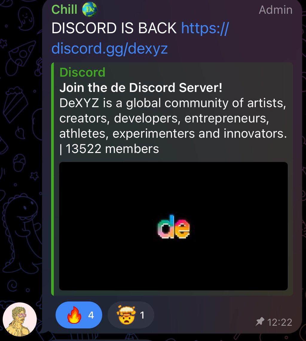 <a href="/DeGodsNFT/">DeGods</a> just opened their Discord again LFG!!! 🔥🔥🔥