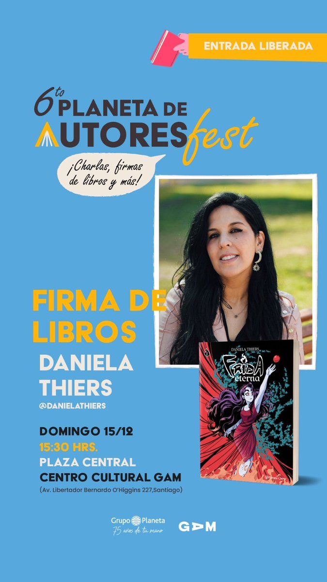Este domingo se viene la última firma del año en el GAM ✨️ <a href="/PlanetaLibrosCh/">Planeta de Libros Chile</a>